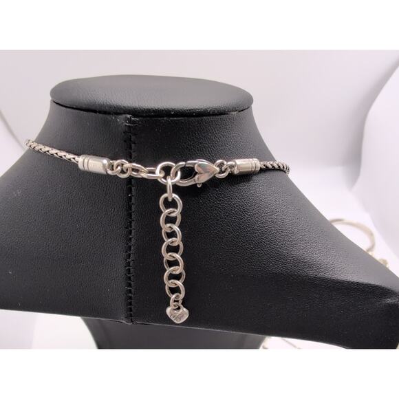 Brighton Doodle Circles Pendant Rectangle Open Rings Silver Plate Necklace - Picture 3 of 8